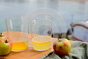 Traditional natural Asturian cider made fromÂ fermented apples in wooden barrels should be poured from great height for air